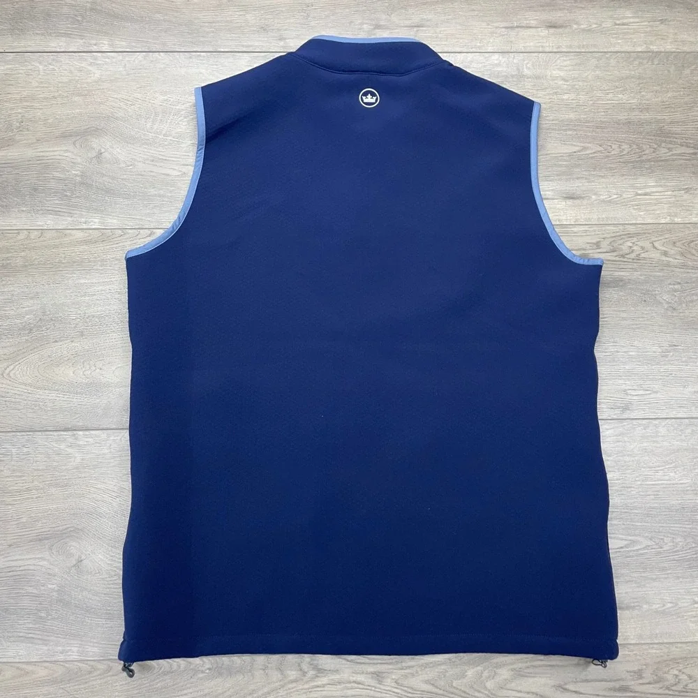 Peter Millar Squallblock Vest Mens M Blue Elk River Golf Softshell MS24EZ40